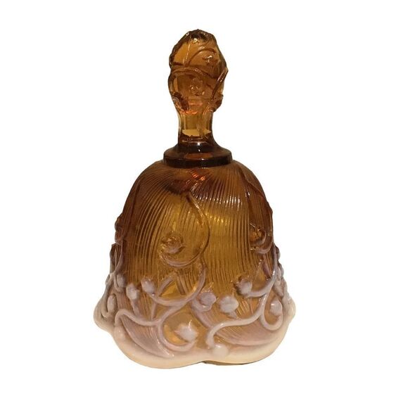 Fenton Cameo Opalescent Lily Of The Valley Bell - Picture 3 of 6